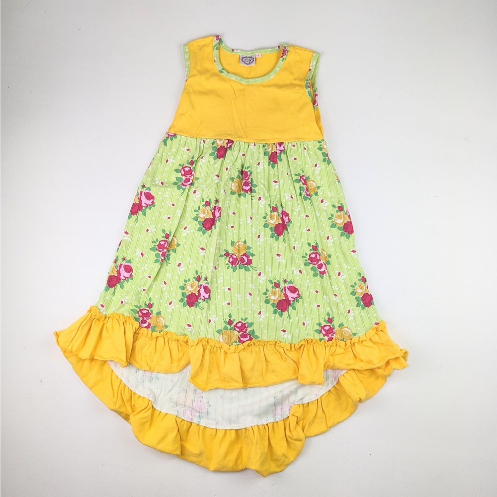 Lilli Lovebird Yellow/Green Floral Tank Dress
